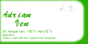 adrian ven business card